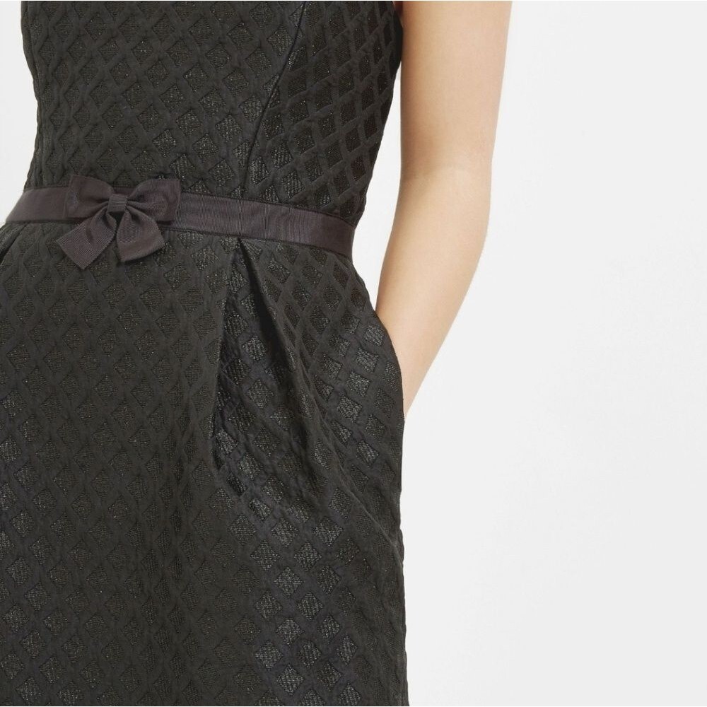 🍒NWT🍒 TED BAKER LBD TEXTURED STRAPLESS BOW DRESS